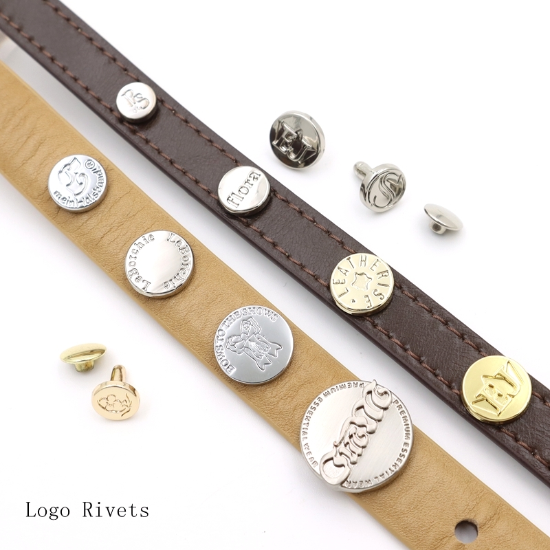 Customized Small Metal Rivets Silver Flat Head Rivets 10mm For Bag