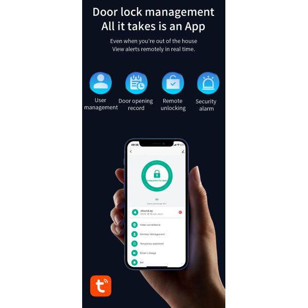 3D Face Smart Door Lock Fingerprint Video Calling Home Lock