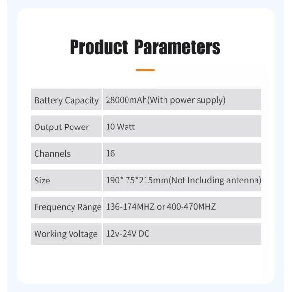 CTCSS/DCS Encode and Decode Network Customizable 10W Full Duplex Walkie Talkie Repeater