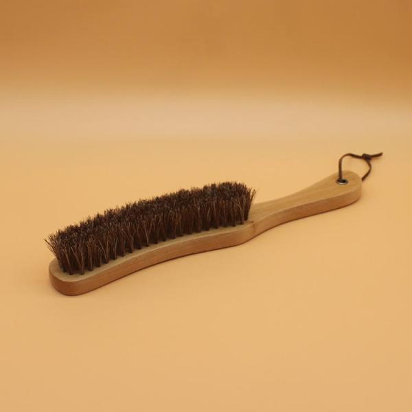 Wooden Handle Horse Hair Bristles Hat Cleaning Brush Household 28*4*3.5cm