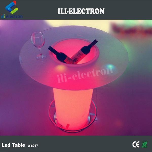 Glass table top illuminated led bar tables
