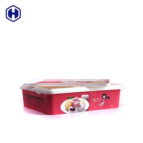 Food Grade IML Box Recyclable Odorless Small Square Plastic Containers
