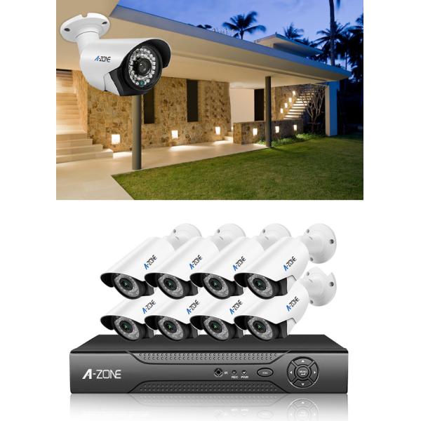 960P 1.3 Megapixel 8 Channel Poe Camera System , Hd Poe Security Camera System