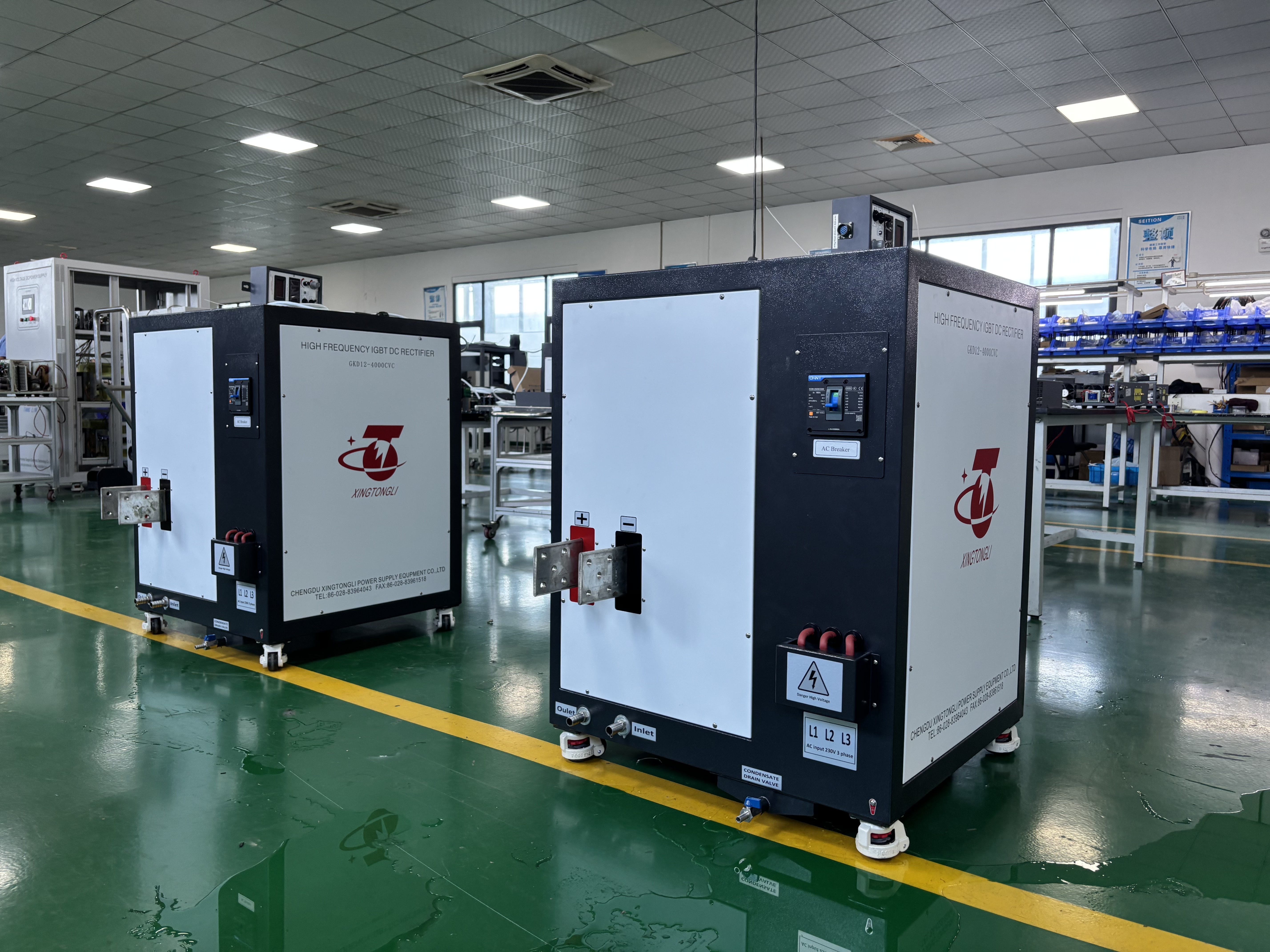 12V 4000A Low Ripple Electroplating Rectifier 230V Three Phase Input Full Water Cooled DC Power Supply