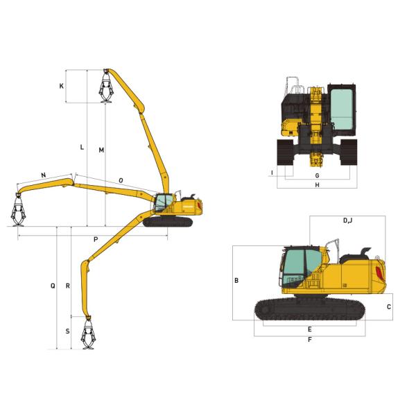 Multi Purpose HK950FC Wood Grabbing Machine Crawler Timber Grab