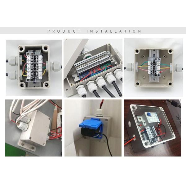 Surface Mount Plastic Junction Box Project Case Waterproof UK2.5B Terminal Blocks 200*120*75mm