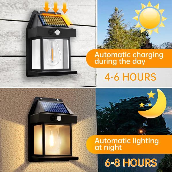 Garden Lighting Solutions Service Solar Wall LED Light with 6000K Color Temperature CCT