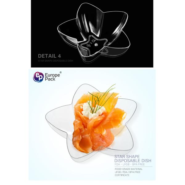 Eco-friendly material mini desserts food packing candy tray with star shape