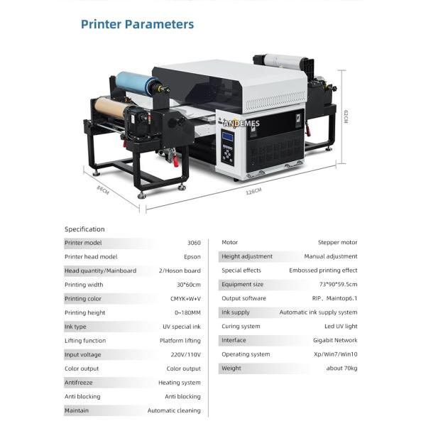 3060 UV 3 In 1 Printer For Multi Material Applications High Resolution