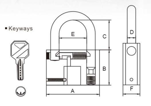 High Security Padlock Plastic Cover Arc Shape Atom Padlock5Year Guarantee Padlock for Household