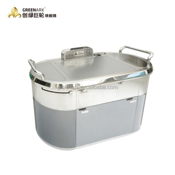Commercial Teppanyaki Grill Table with Beef Mutton Chicken Cooking Capabilities