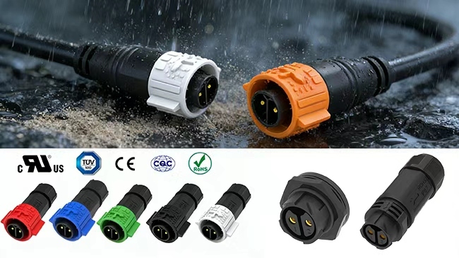 M19 12 Pin 300V IP67 Circular Plastic Connectors Push Locking Waterproof Data Connector