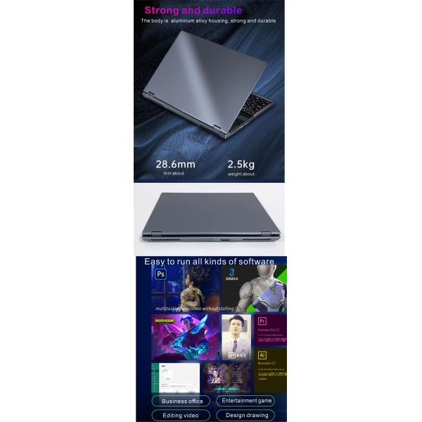 OEM Dual Screen Laptop , Business Laptop Computers With 16 Inch 14 Inch Touch Screen