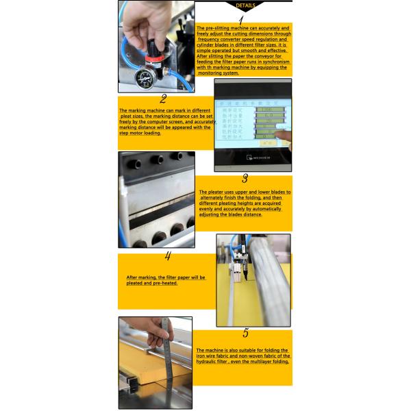 600mm Width Automatic Knife Paper Pleating Machine Synchronism