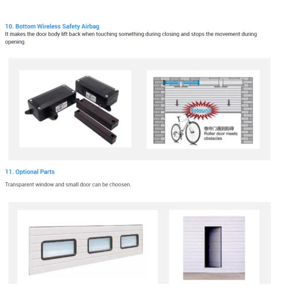 Automatic Electric Overhead Sectional Door Warehouse Thermal Insulated Metal Loading Dock