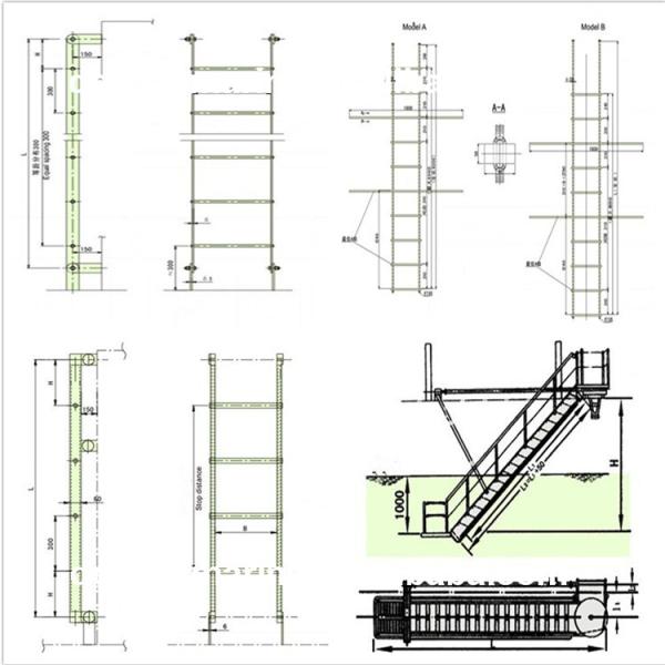 CCS / ABS / DNV / NK Type Outfitting Equipment Marine Accommodation Ladder