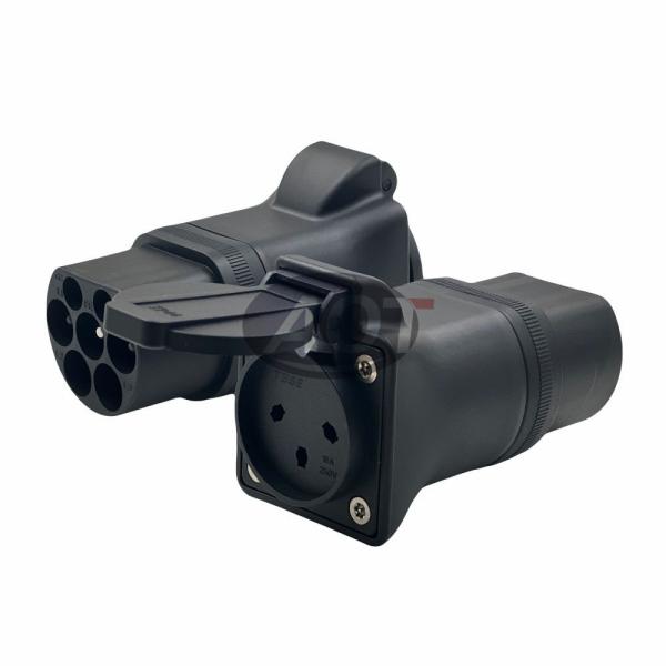 Convenient Portable Type 2 to Israel Type H Socket EV Plug Convertor Connector Adapter for 2019- Tesla Electric Models