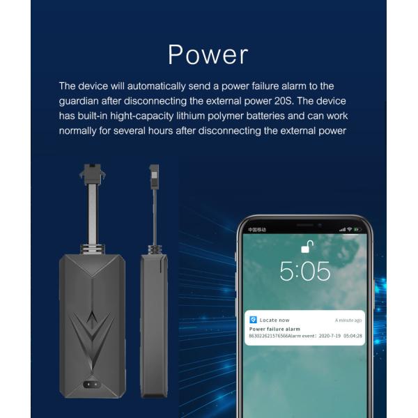 Smart Shutdown 4G GPS Tracker ACC SMS 150mAh With Free APP