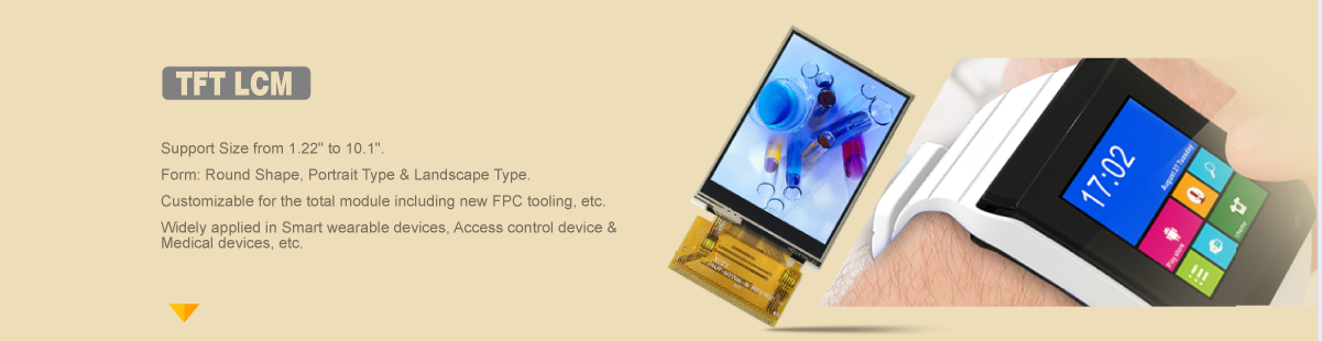 3.5 inch TFT LCD Display Module Front View