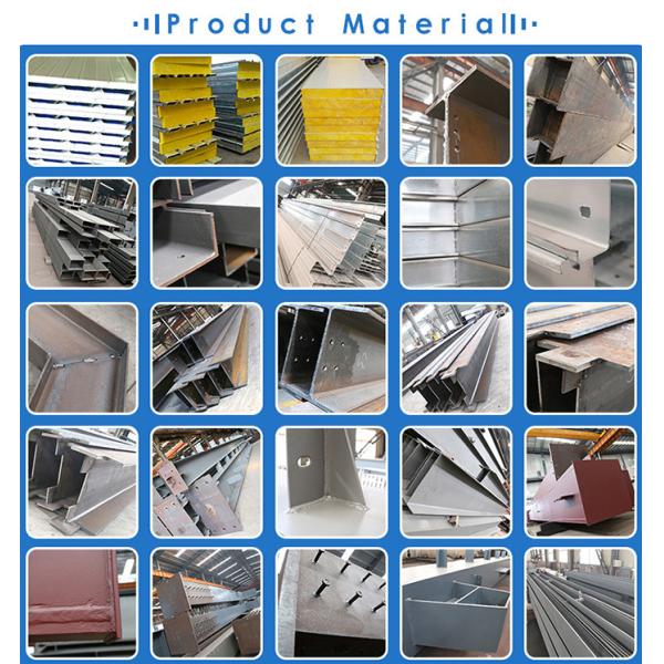 China Design Prefabricated Steel Structure Large Span Metal Frame Warehouse 1000 Sqm Painted Steel Structure Building