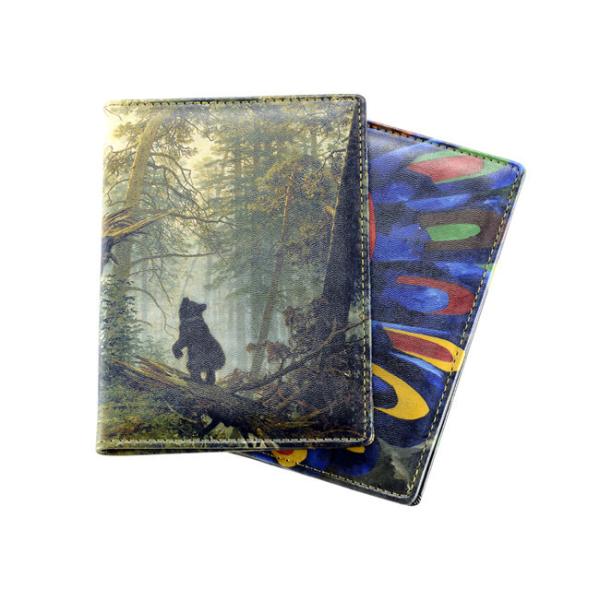 Printing Pattern Travel Pu Passport Holder Wallet Rectangle Cover