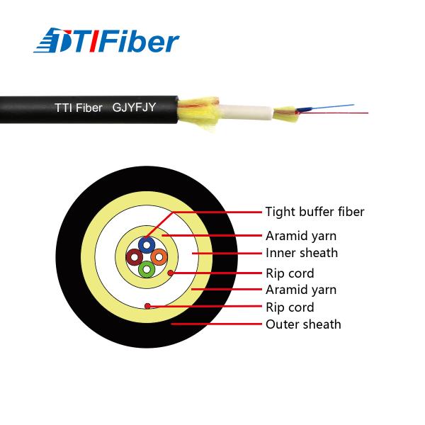 Indoor Outdoor Non Metallic LSZH Fiber Optic Cable GJYFJY Singlemode