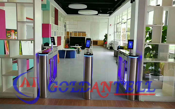 Remote Control Security Turnstile Gate Office Customize Logo Swing Barrier Price