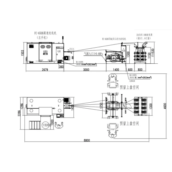 Double Twist Bunching Machine With Self-Locking Electric Lifting System And Laser Detection Option For Precise And Stranding