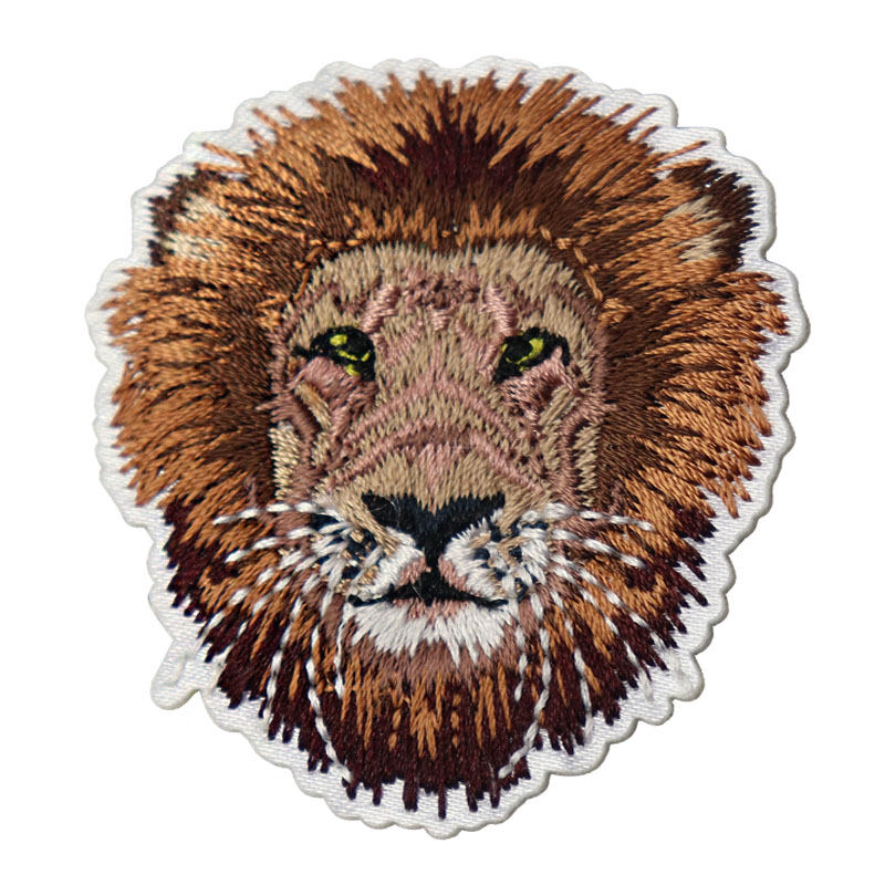 Custom Logo Embroidery Lion Patch for Jacket Lion Patch