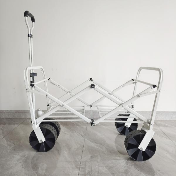 Customized Collapsible Body Structure PP Wheels Beach Cart Folding Camping Wagon