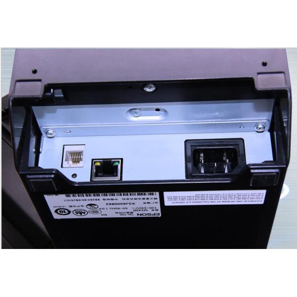 Black POS Thermal Receipt Printer , Wireless Thermal Label Printer 150mm/S Speed