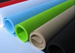 Quality Blue Color PET Nonwoven Fabric with Customized Print Patterns for sale