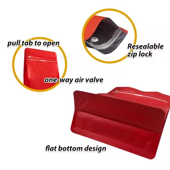 Premium Quality Personalized Durable Material Coffee Bag Side Seal Valve Packing Pouch Coffee Packaging Bag