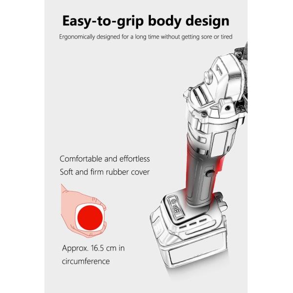 9000rpm Lithium Electric Angle Grinder Brushless Charging Grinding Dynamic Cutting Polishing Machine