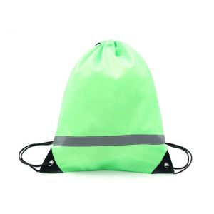 Eco Friendly Custom Printed Drawstring Backpack 210 Denier Polyester Made