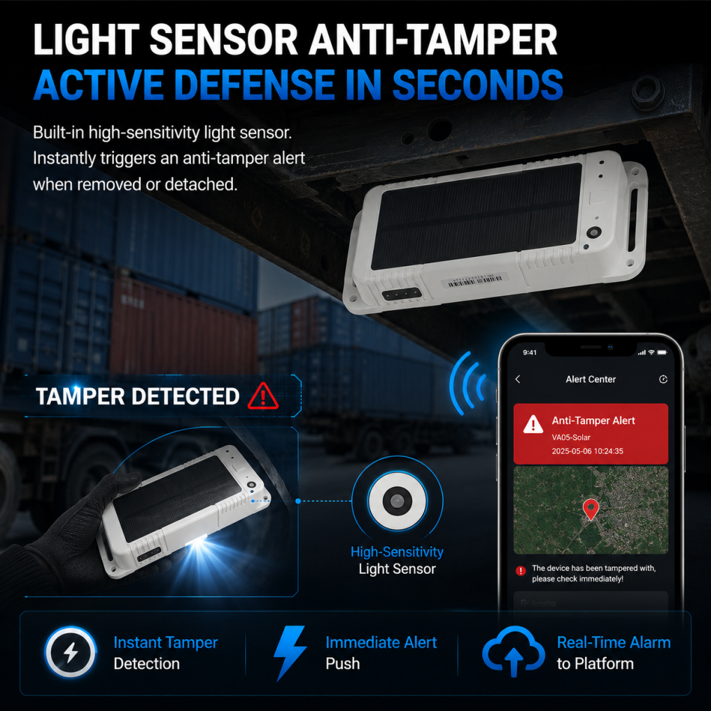 VA05-Solar 4G LTE Solar-Powered Asset Tracker