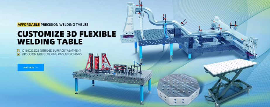 Steel 3D Welding Table with 28mm Modular Holes