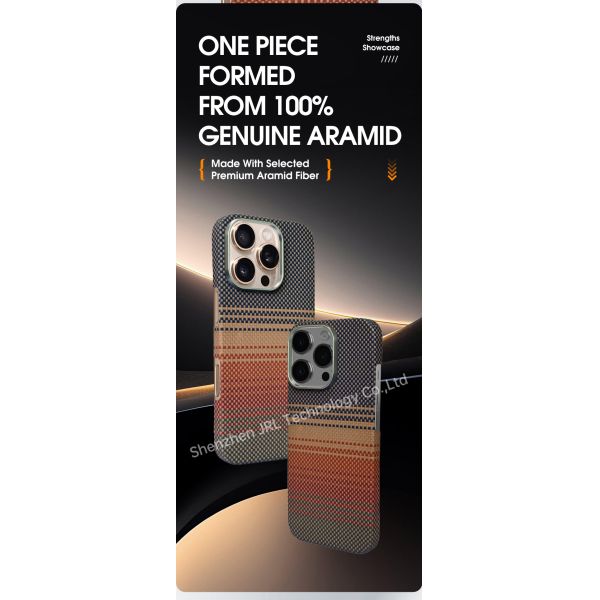 Customized Sunset Pattern Super Thin Aramid Carbon Fiber Mobile Cover for iPhone 17 Pro