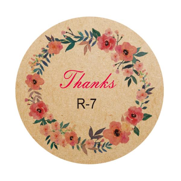 Custom Self Adhesive Printable Sticker Labels Round Kraft Paper Materials