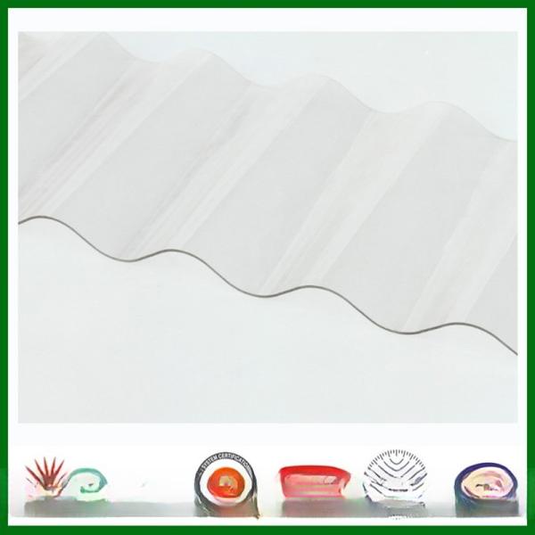 Polycarbonate Corrugated Plastic Skylight Sheet Customized Length 0.8mm-2.8mm