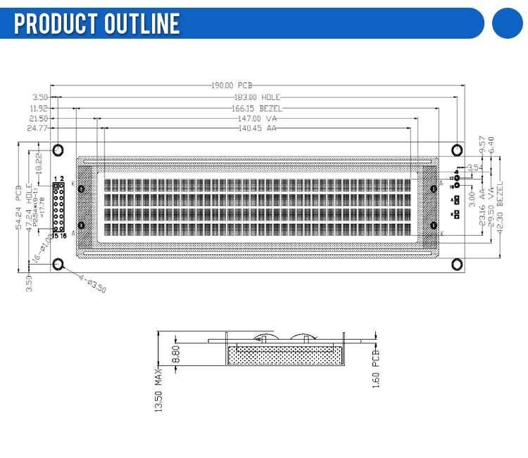 BTN Black Film 4004A2 Character LCD Module 4004 Character LCD Module Interface Module ST7066U