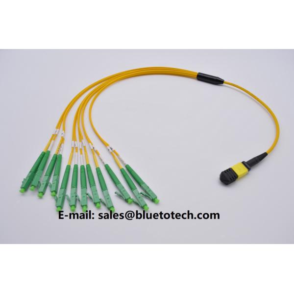 Yellow Color MPO MTP 24 Core Fiber Optic Patch Cables UPC Polish