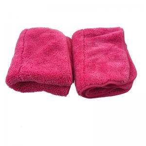 Quality 20% Polyamide Microfiber Cleaning Cloth Red Coral Fleece 40x40 Terry Towel for sale