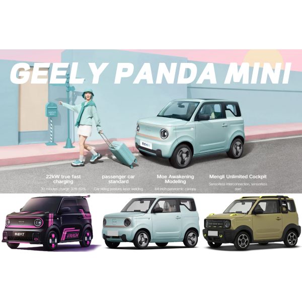 2025 Cheapest 4 Wheel Left Hand Drive Automatic Vehicles Geely Panda Small Mini Ev Electric Used New Cars Made in China for Sale