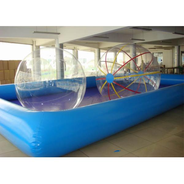Custom Durable Backyard Inflatable Water Ball Pool Square / Round Shape For Kids Play