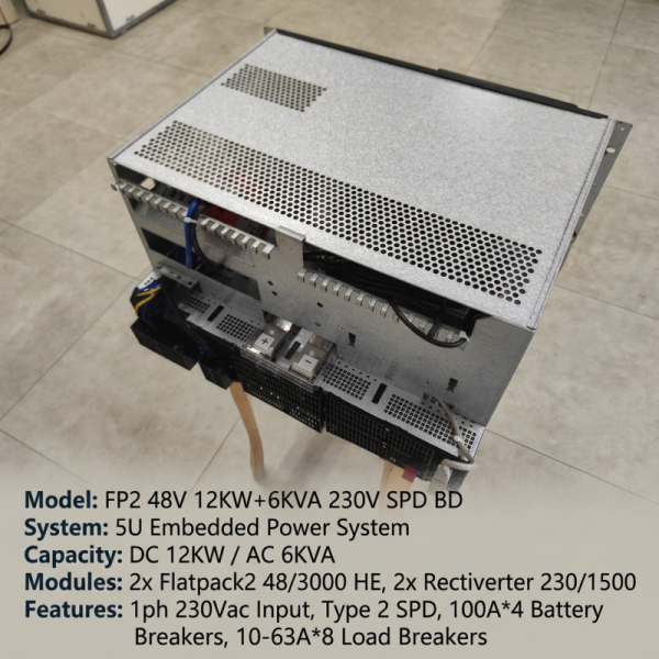 Eltek Rectiverter Power System 12KW DC 6KVA AC Smartpack2 Touch Control