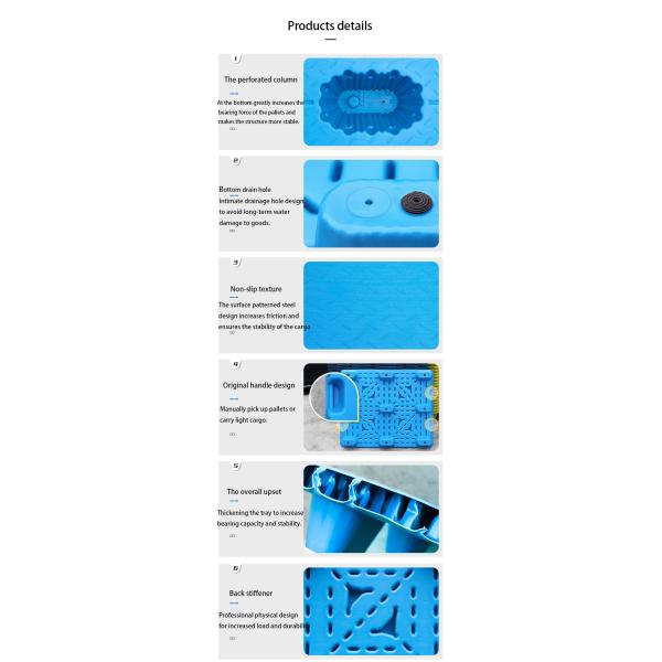 9 Foot Injection HDPE Pallets SGS Lightweight Plastic Pallets