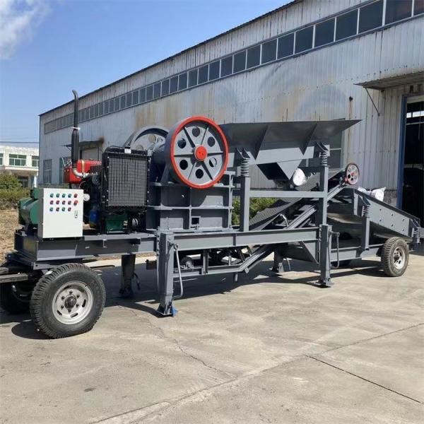 10 20 30 Tph Capacity Diesel Engine Mobile Jaw Crusher For Sand Stone Processing Production Lines