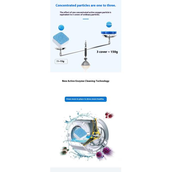 Factory Direct Fully Automatic 12 Tablets Drum Cleaner For Washing Machines Tablets