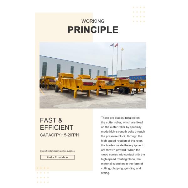 Forestry Machinery Firewood Processor Tree Cutting Machine / Drum Wood Chipper Equipment Wooden Chipping Machine